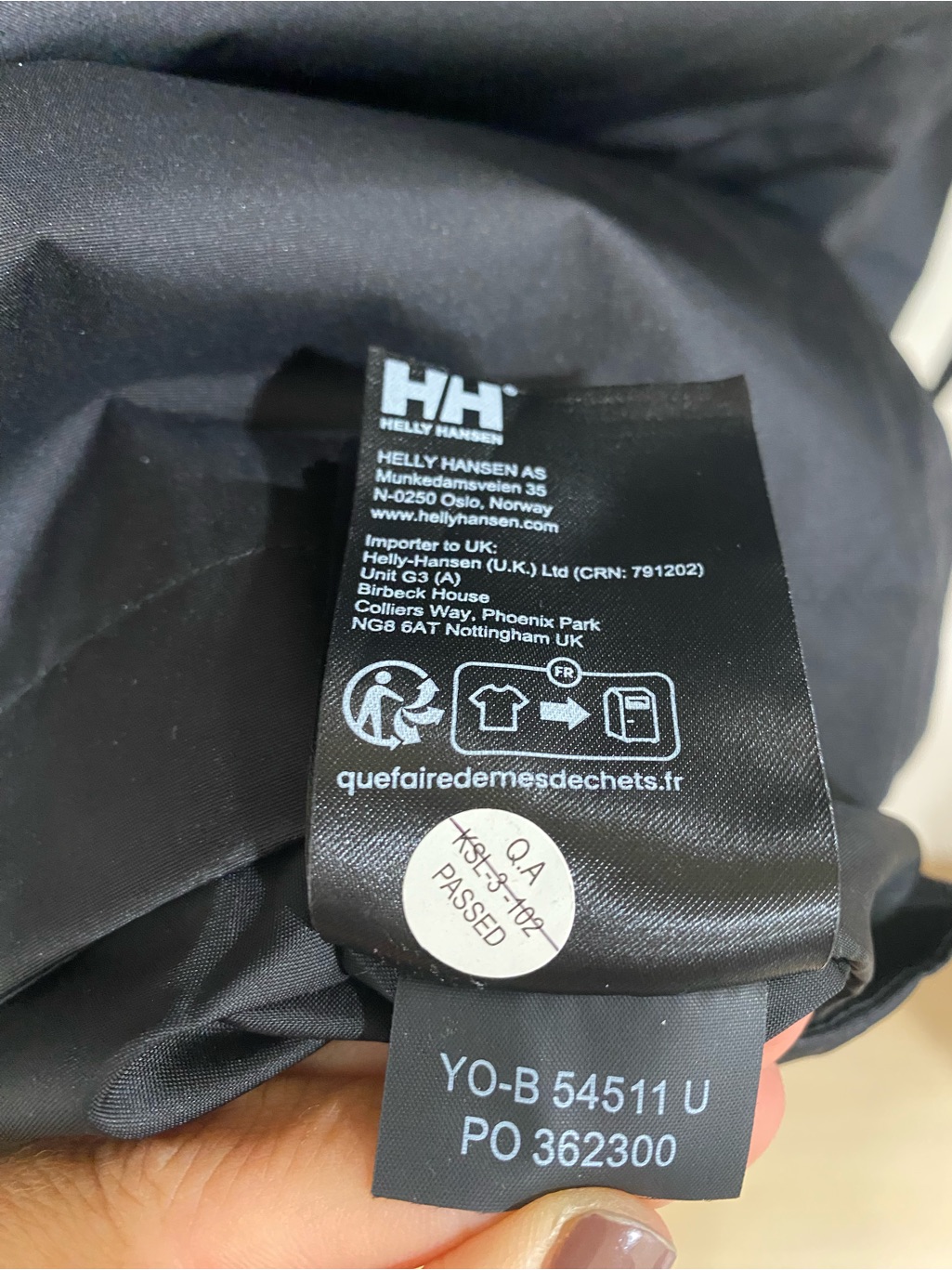 Helly Hansen Classic Insulated Trench Coat Black Large Nwot — image 8 of 8